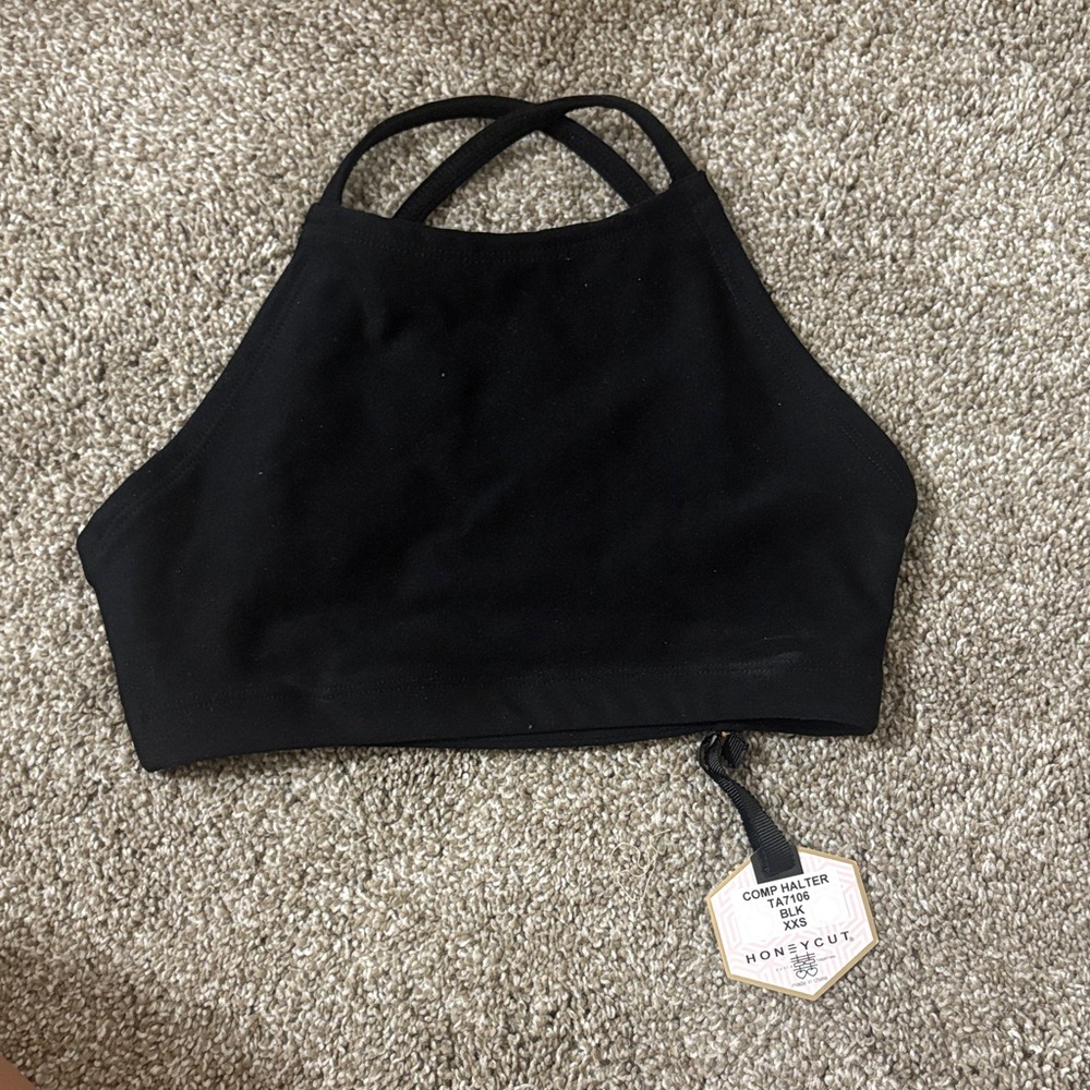 Honeycut Black Tank Top size adult xxs